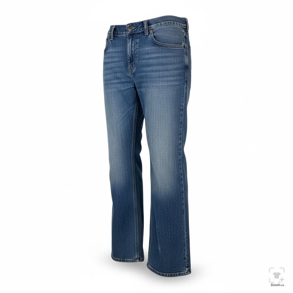 Levis 527 Jeans Teens 33x28 Blue Medium Wash Bootcut Slim Denim Zip Fly - Picture 2 of 14